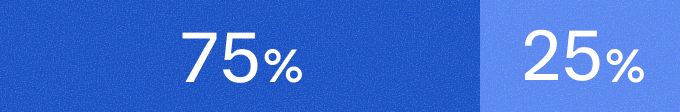 男性：75%、女性：25%